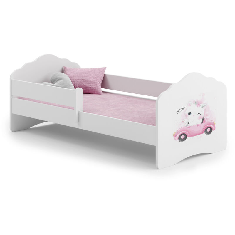 foto del prodotto fala lettino per bambini 140x70 con ringhiera cat