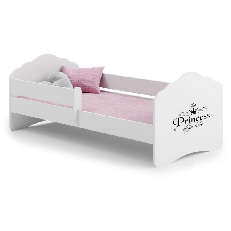foto del prodotto fala letto per bambini wave 140x70 con ringhiera princess