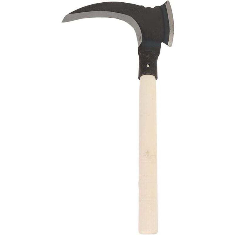 foto del prodotto falce da diserbo in acciaio ad alto contenuto di manganese, falce doppia, attrezzo da giardinaggio, attrezzo da giardinaggio manuale multiuso lama