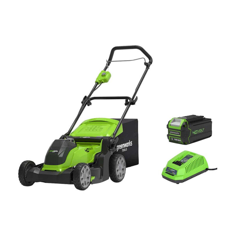 foto del prodotto falciatrice greenworks 40v taglio 41cm 1 batteria 4.0 ah 1 caricatore g40lm41k4
