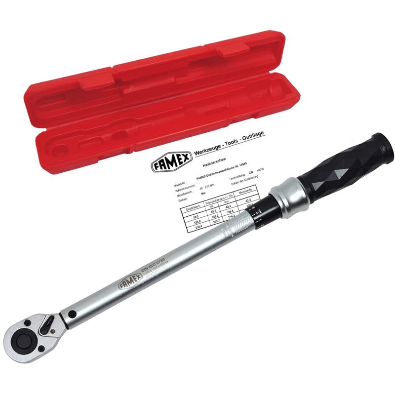foto del prodotto famex chiave dinamometrica, attacco da 12,5 mm 1 2 , 40 210 nm, 1 pezzi, 10865