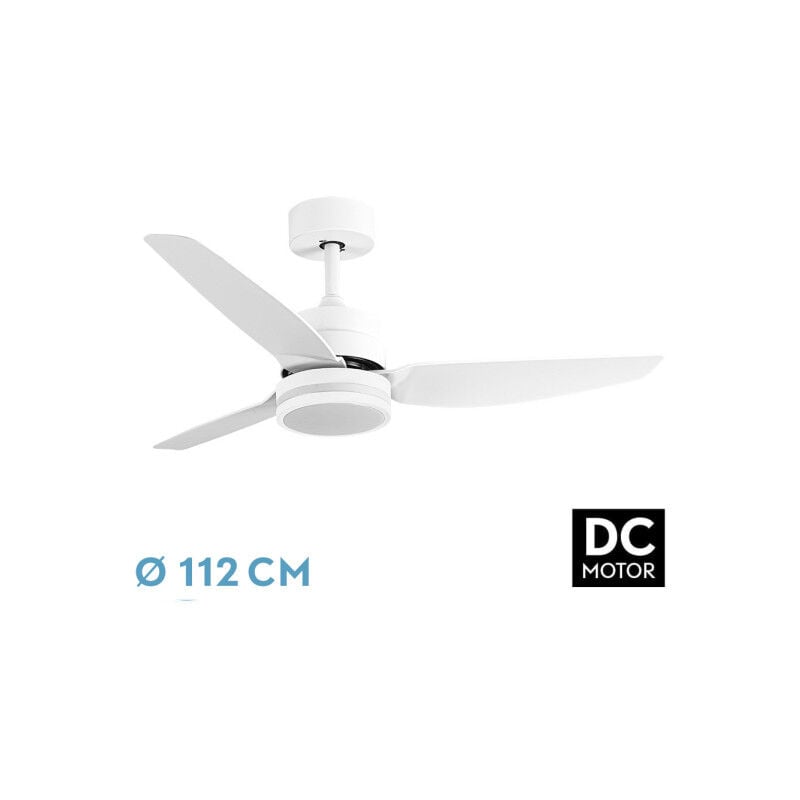 foto del prodotto fan dc jarama white con threebladescon 6 velocit regolabili 3 temperature selezionabili 3 luci selezionabili telecomando incluso