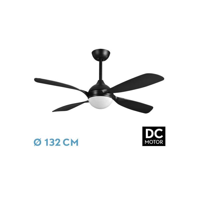 foto del prodotto fan dc livorno 30w 3250lm black 132d 4stage 3000k,4500k,6000k, remote timer memory fabrilamp