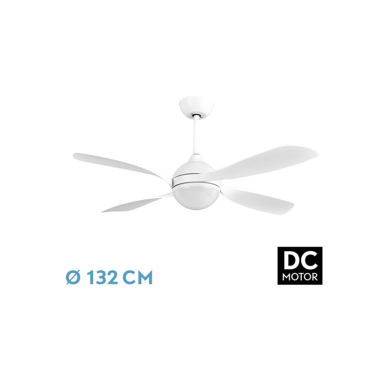foto del prodotto fan dc livorno 30w 3250lm white beech 132d 4steps 3000k,4500k,6000k, remote timer memory fabrilamp