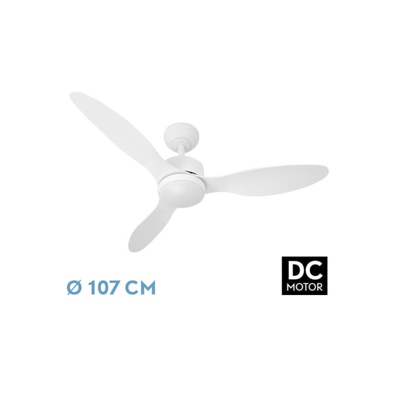 foto del prodotto fan dc serpa 24w white 3aspas 6aspas 6vel 107d 2424 lm 3000 4000 6500k remote dimmer timer memory