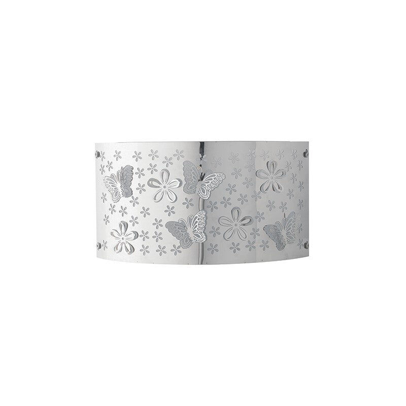 foto del prodotto fan europe applique butterfly in acciaio cromato con decorazione laser cromo