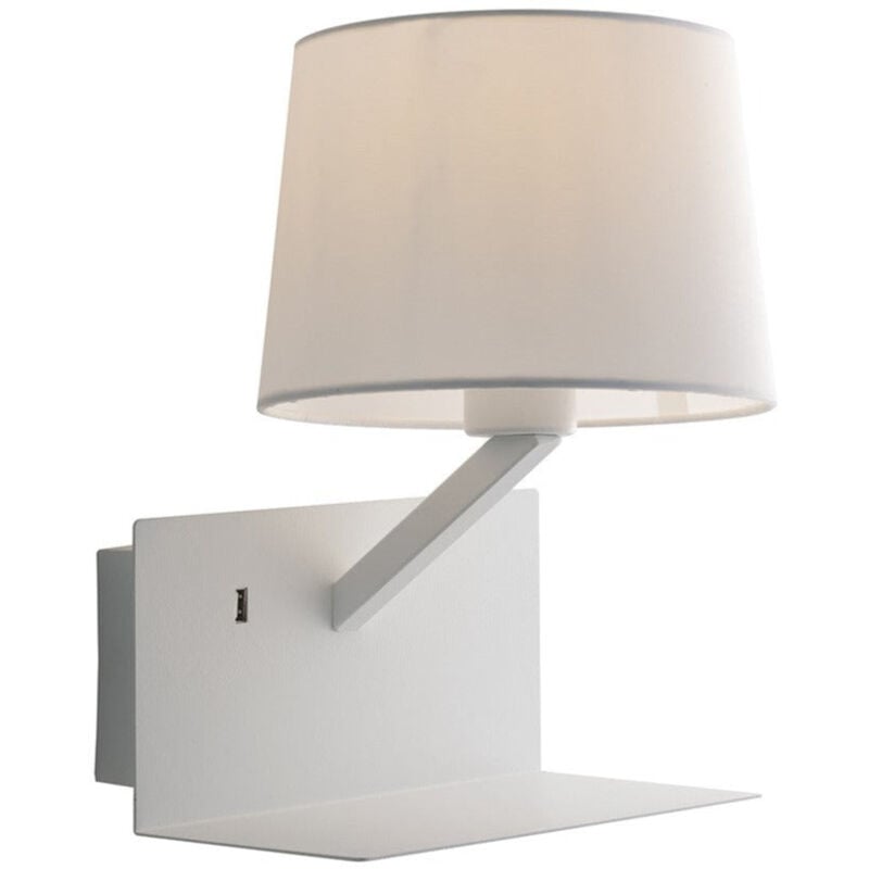 foto del prodotto fan europe applique ciak bianca in metallo con presa usb 