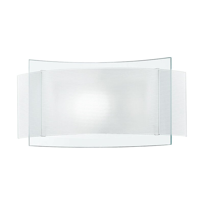 foto del prodotto fan europe applique righe in vetro bianca 1xe27 