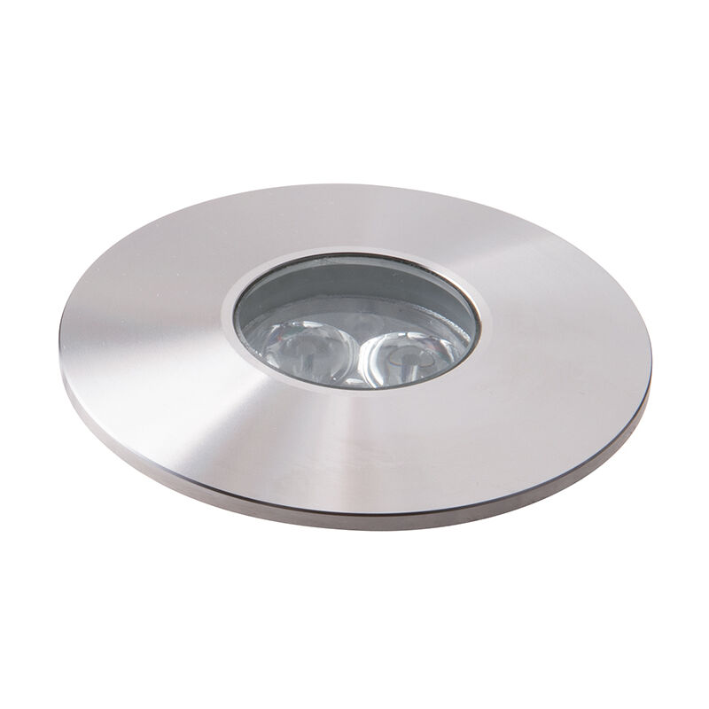 foto del prodotto fan europe calpestabile led per esterno iride dc12 24v argento 3x1w con funzione rgb e dimmer argento