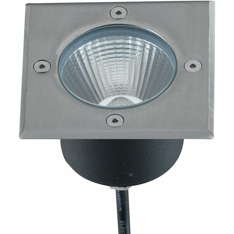foto del prodotto fan europe caplestabile walk led quadro accia. inox ip67 4000k 10w 800l 10w