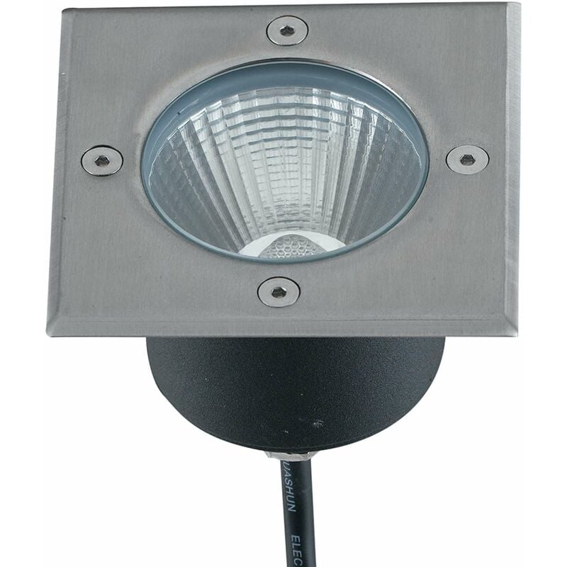 foto del prodotto fan europe caplestabile walk led quadro accia. inox ip67 4000k 10w 800l 15w