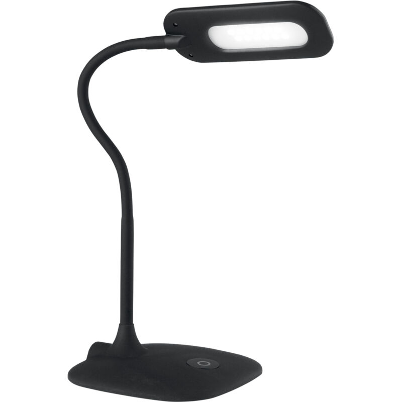 foto del prodotto fan europe lampada da lettura led darwin in metallo nero con touch e dimmer 