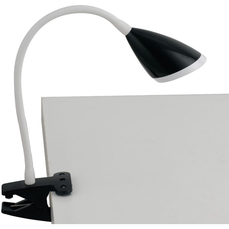 foto del prodotto fan europe lampada da lettura led hegel nera con pinza 3.7w 4000k luce naturale 