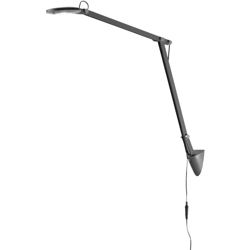 foto del prodotto fan europe lampada da lettura led locke orientabile in metallo grigio luce naturale 