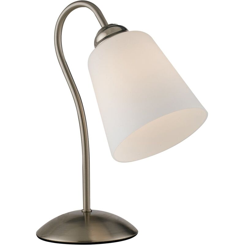 immagine 0 del prodotto fan europe lampada da tavolo 1162 in metallo nichel con diffusore in vetro 