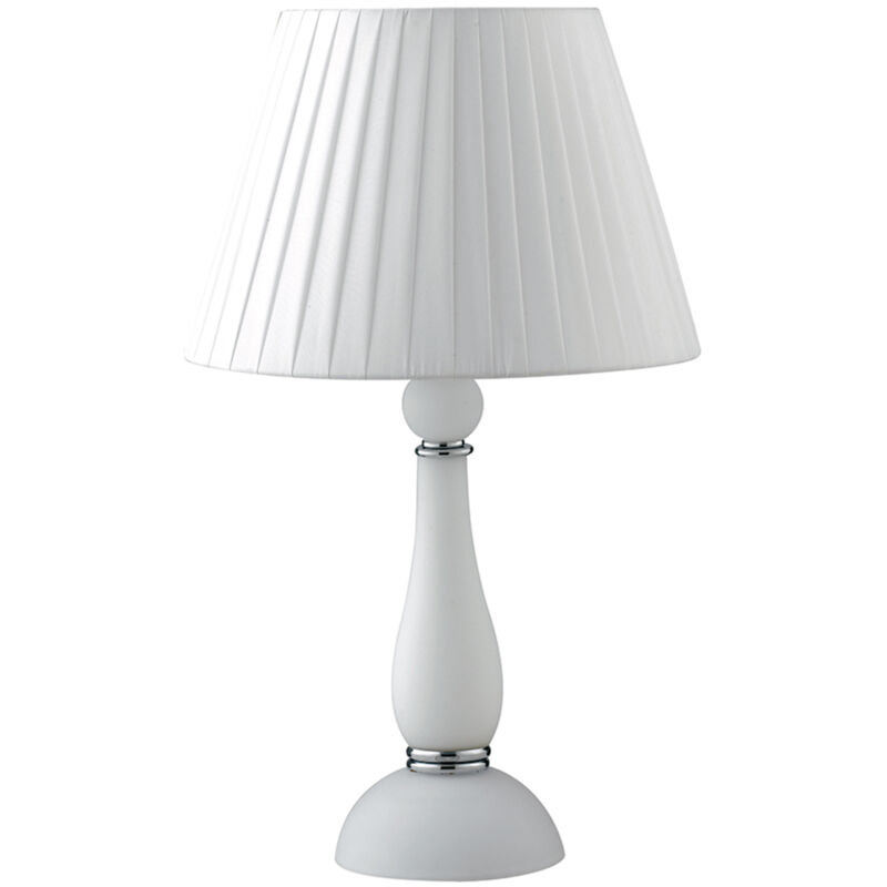 foto del prodotto fan europe lampada da tavolo alfiere in vetro soffiato bianco stile candelabro 