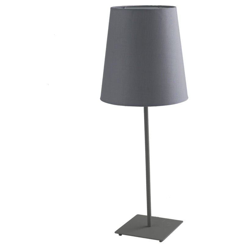 foto del prodotto fan europe lampada da tavolo elvis in metallo grigio con paralume in tessuto 64 cm. 