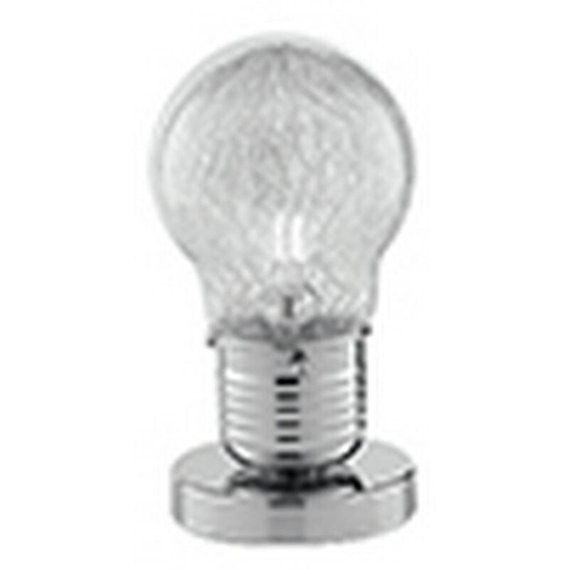 foto del prodotto fan europe - lampada da tavolo lampadina in alluminio cromato e diffusore in vetro'