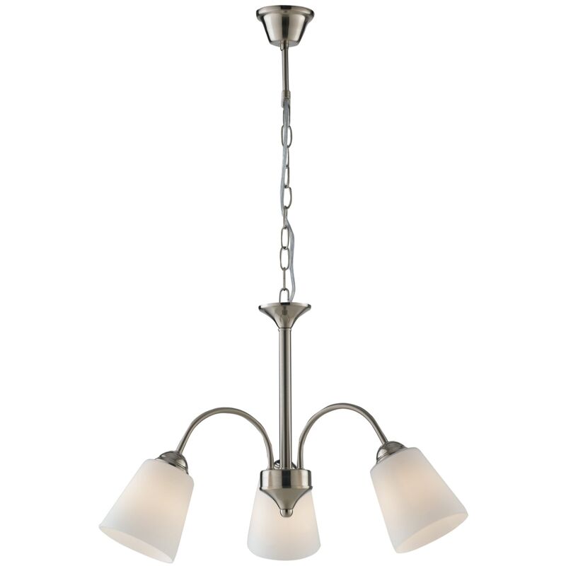 foto del prodotto fan europe lampadario 1162 in metallo nichel con tre diffusori in vetro 