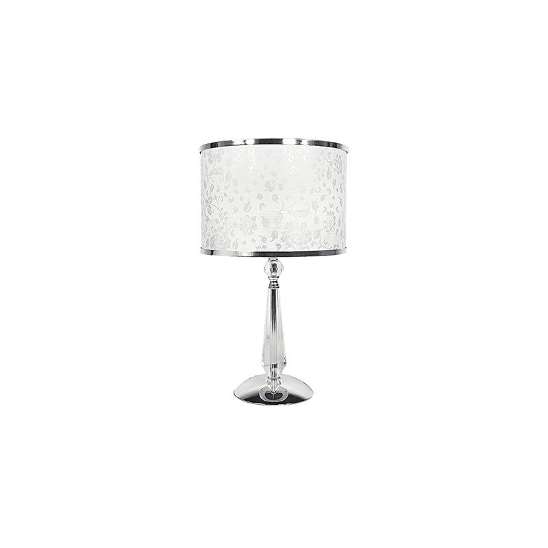 foto del prodotto fan europe lume boeme in metallo cromato e cristalli con paralume glitterato 62 cm. 