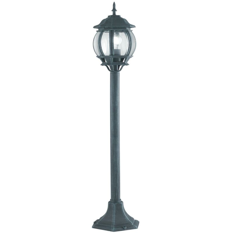 foto del prodotto fan europe paletto da esterno santiago in nero antico con diffusore in vetro 110 cm. 