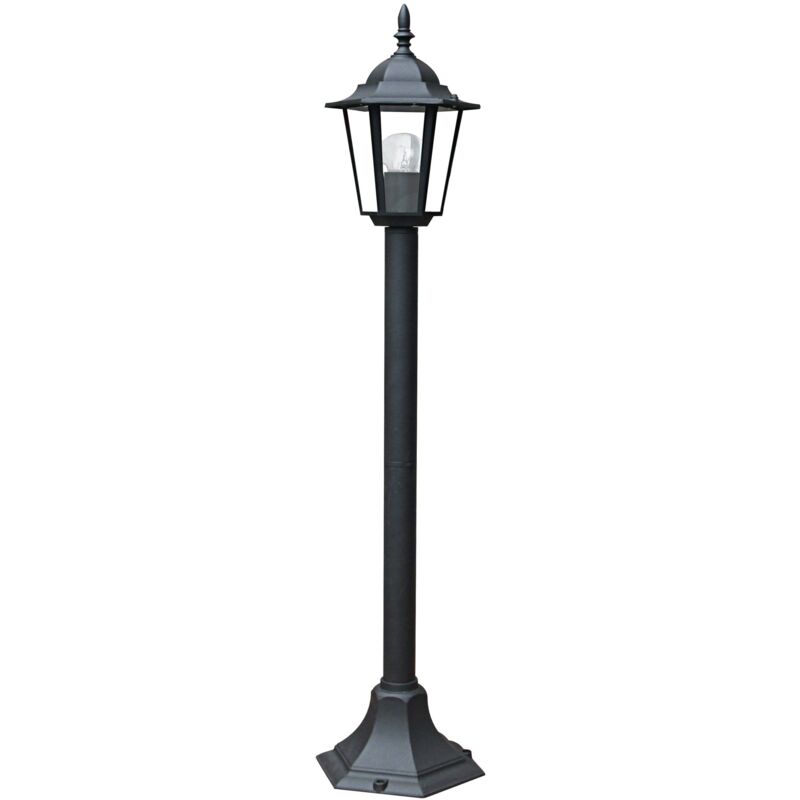 foto del prodotto fan europe paletto per esterno milano nero con diffusore in vetro 105 cm. ip44 
