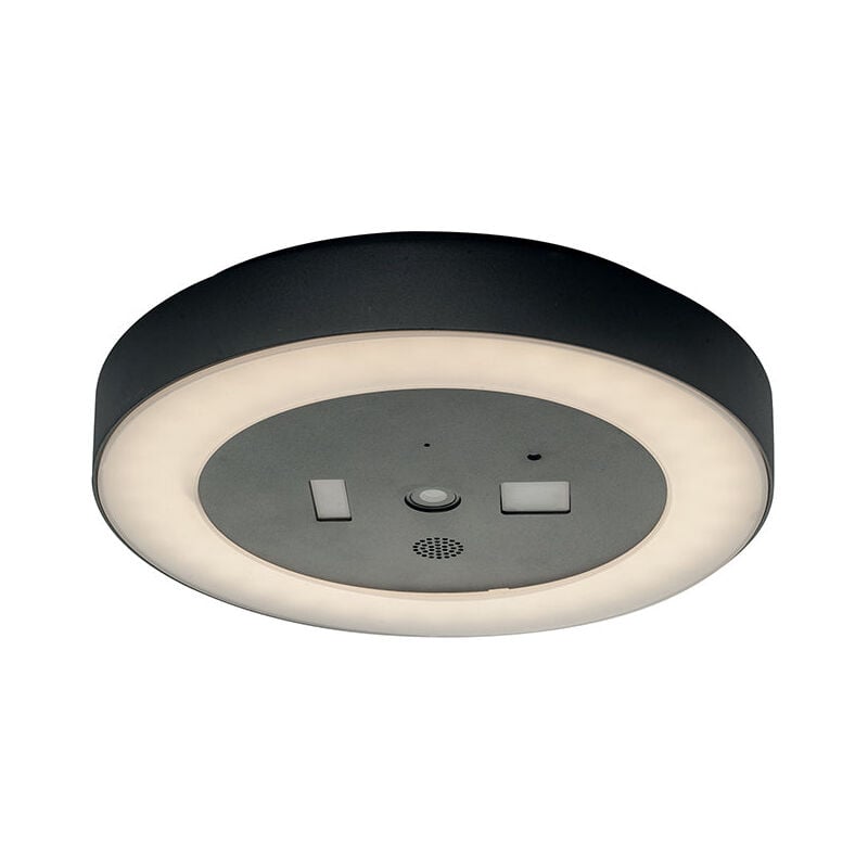 foto del prodotto fan europe plafoniera da esterno led zoom 30w con videocamera di sicurezza 
