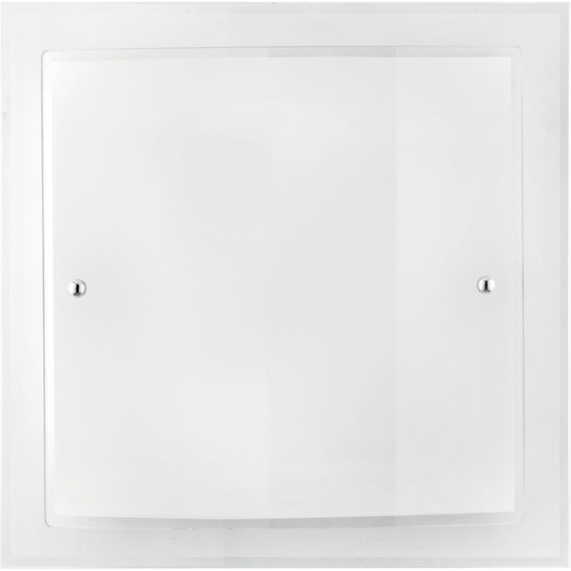 foto del prodotto fan europe plafoniera dritta curva in vetro bianco 40x40 cm. 