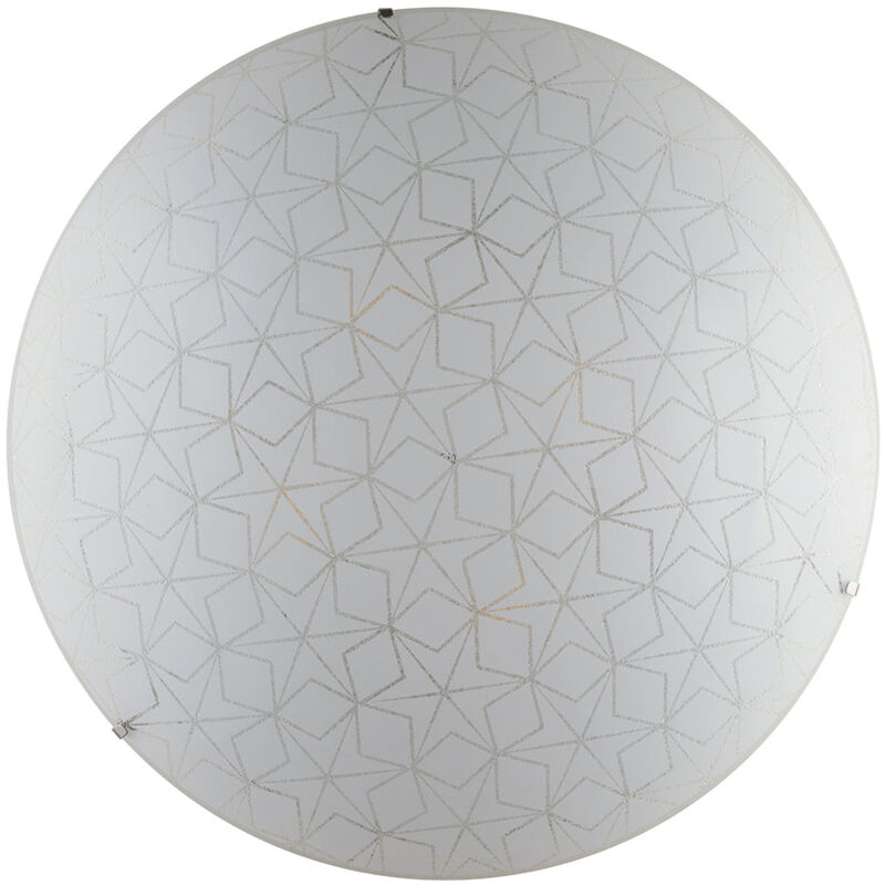 foto del prodotto fan europe plafoniera esagram in vetro bianco 50 cm. 
