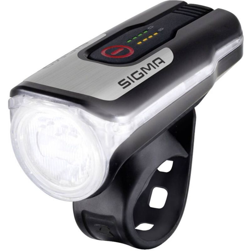 foto del prodotto fanale anteriore aura 80 led monocolore a batteria ricaricabile nero sigma