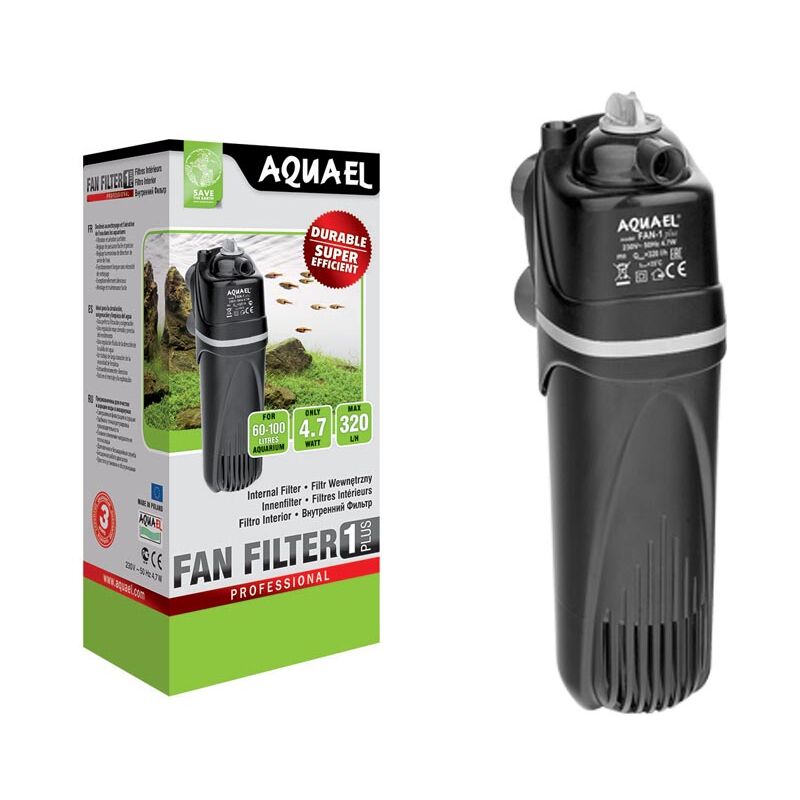 foto del prodotto fanfilter 1 plus filtro interno con portata di 320 l h regolabile per acquari da 60 a 100 litri aquael