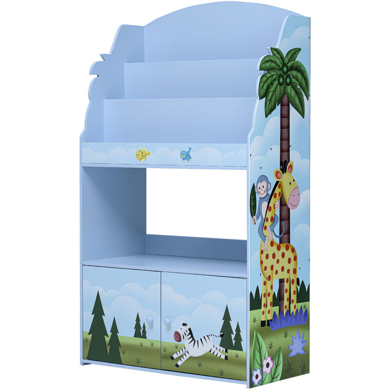 foto del prodotto fantasy fields sunny safari kids libreria in legno a 3 livelli e archiviazione multi td 13394ss