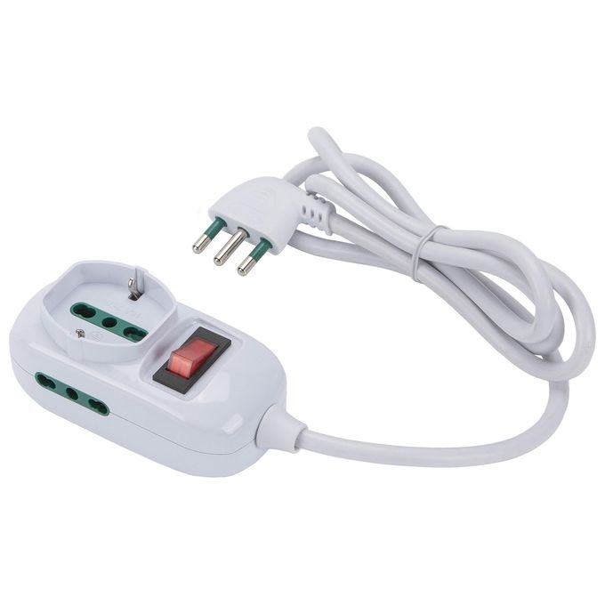foto del prodotto fanton 421454 retail multipresa 3 prese con interruttore bianco