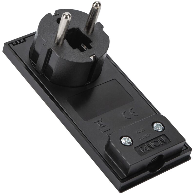 foto del prodotto fanton 80066 spina schuko piatta salvaspazio orientabile 2p t 16a angolare mod. clock