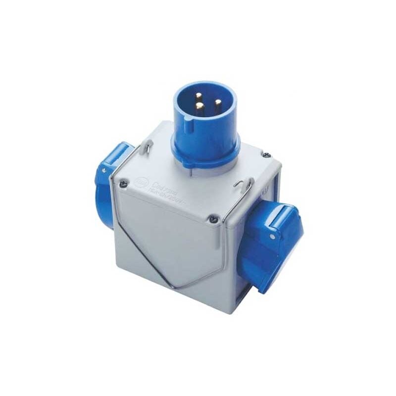 foto del prodotto fanton adattatore cee blu doppio 220v.73110