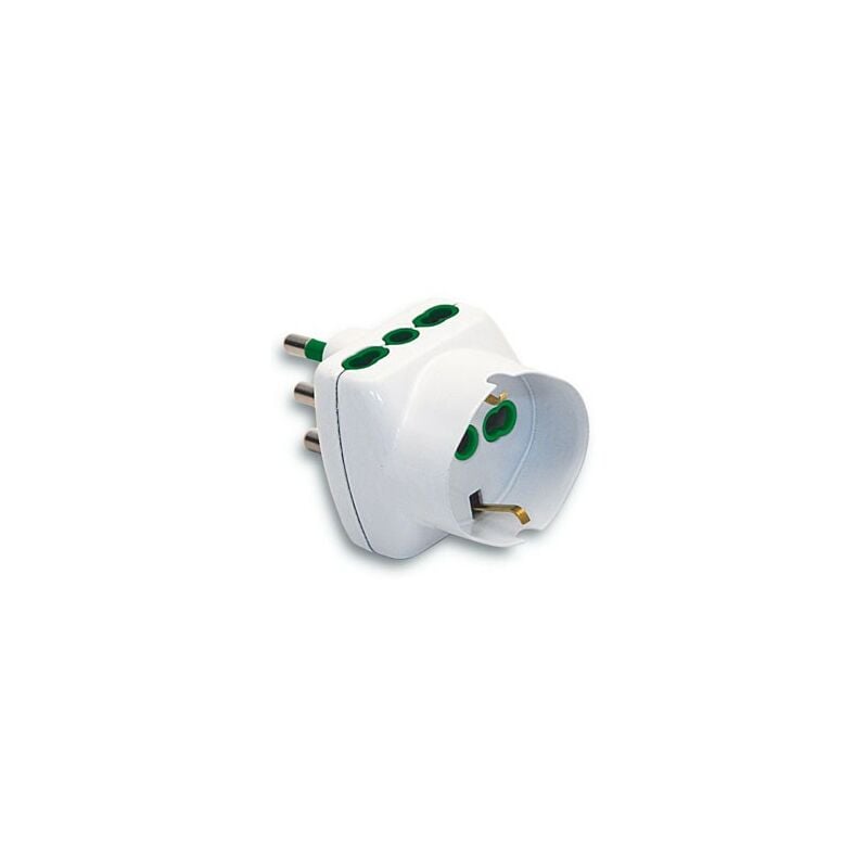 foto del prodotto fanton adattatore triplo in blister 2p t spina 16a 2 prese 10 16a schuko