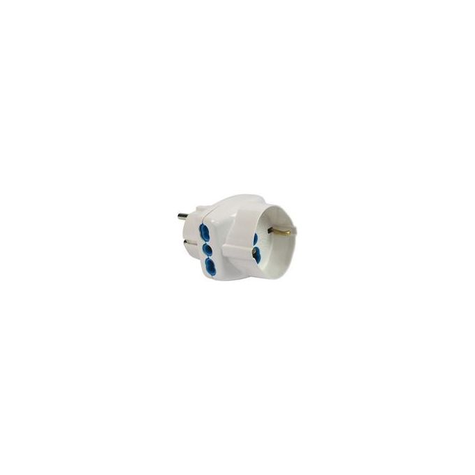 foto del prodotto fanton adattatore triplo in blister 2p t spina schuko 2 prese 10 16a schuko