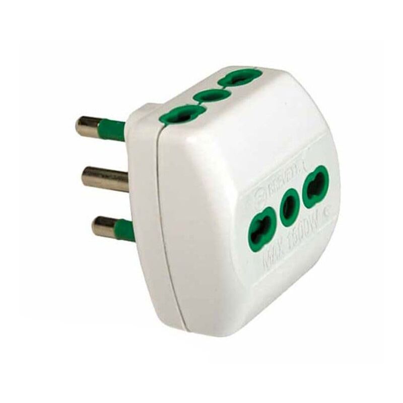 foto del prodotto fanton adattatore triplo spina 16a t con 3 prese bipasso 82180