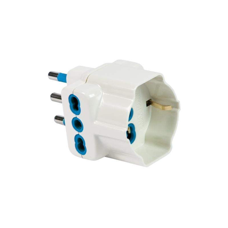 foto del prodotto fanton adattatore triplo spina 2p t 2 prese bipasso e 1 schuko 82640 e
