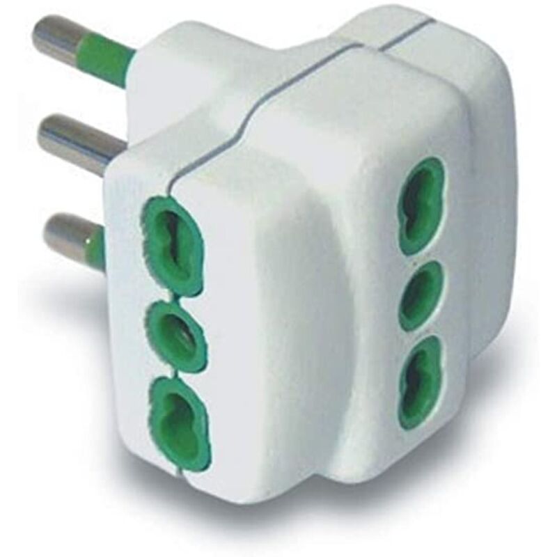 foto del prodotto fanton adattatore triplo spina italiana da s17 a 3p17 11 cod. 82630 e 