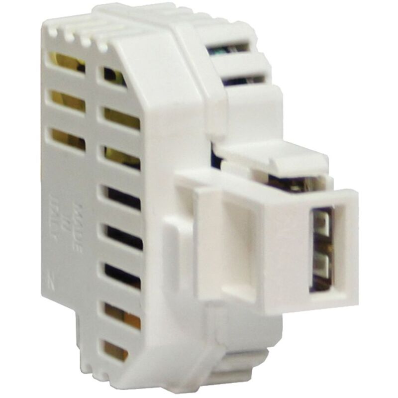 foto del prodotto fanton alimentatore da incasso keystone 1 presa usb a 2.1a colore bianco 82890