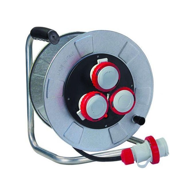 foto del prodotto fanton avvolgicavo prolunga elettrica cavo 30 mt 4x2.5 industriale 380v fervi a010 30t