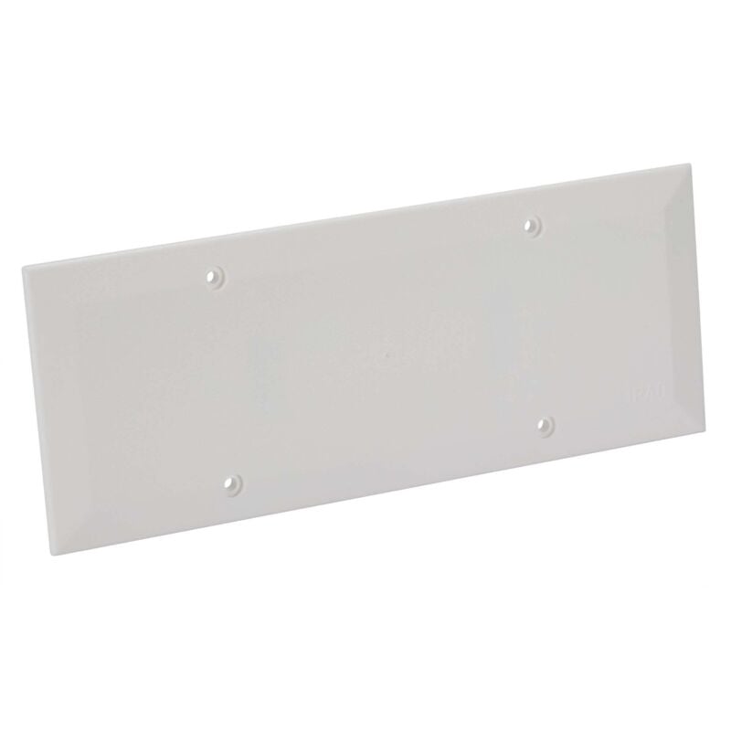 foto del prodotto fanton coperchio viti per scatola da incasso rettangolare 6 7 moduli, colore bianco 63995