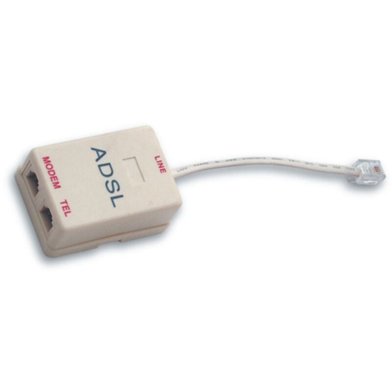 foto del prodotto fanton fme art 22.386 commutatore telefonico per linea adsl a 2 uscite plug 6 2c