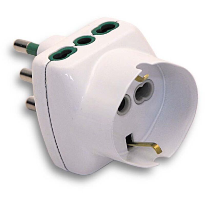 foto del prodotto fanton fme art 87.210 adattatore multiplo triplo 2p 10a t schuko spina italiana