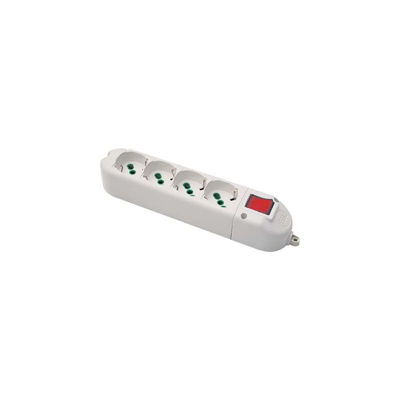 foto del prodotto fanton multipresa cavo bipasso schuko int.lum fme bianco posti 4 2p t 16a