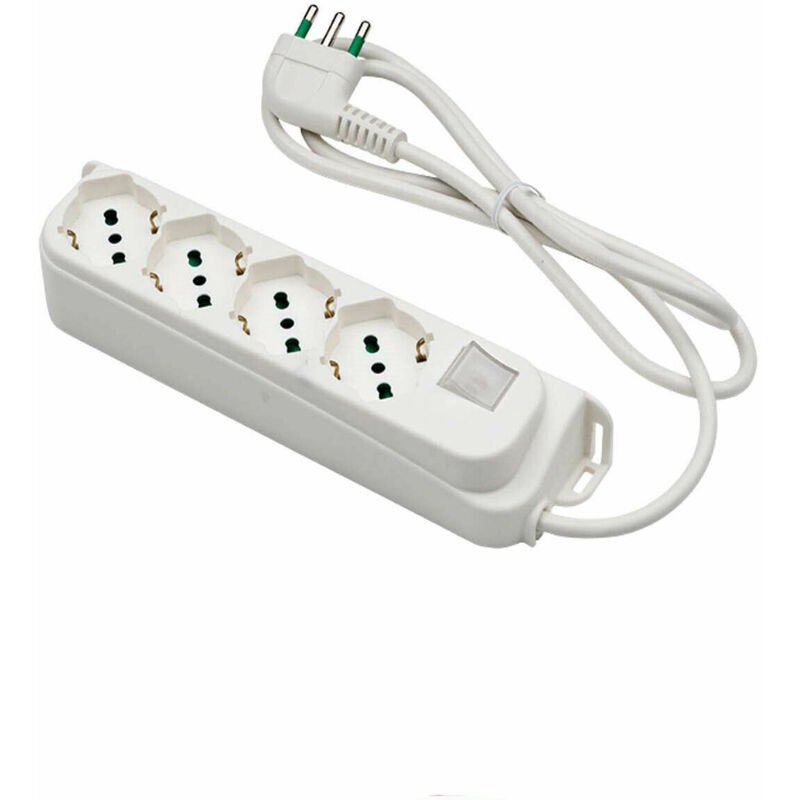 foto del prodotto fanton multipresa ciabatta 4 posti polivalente schuko con interruttore fme