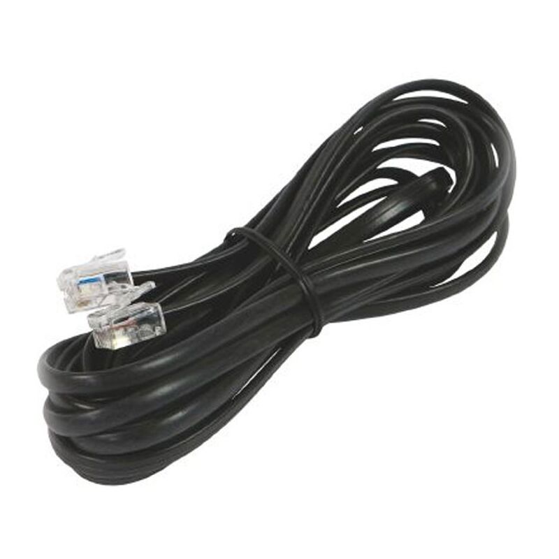 foto del prodotto fanton prolunga cavo telefonico 3 metri 4 conduttori 6 4 nero 21281