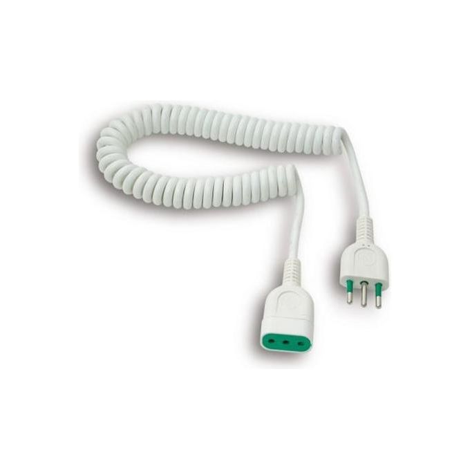 foto del prodotto fanton prolunga lineare estensibile 5,0 mt 3g0,75 05vvh8-f 2p t 10a standard italiano 2p t 10a standard italiano bianco