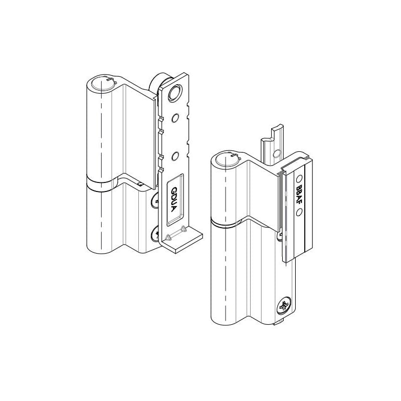 foto del prodotto fapim coppia di cerniere simmetriche galicube basculanti ral 9010 bianco 1404ai32